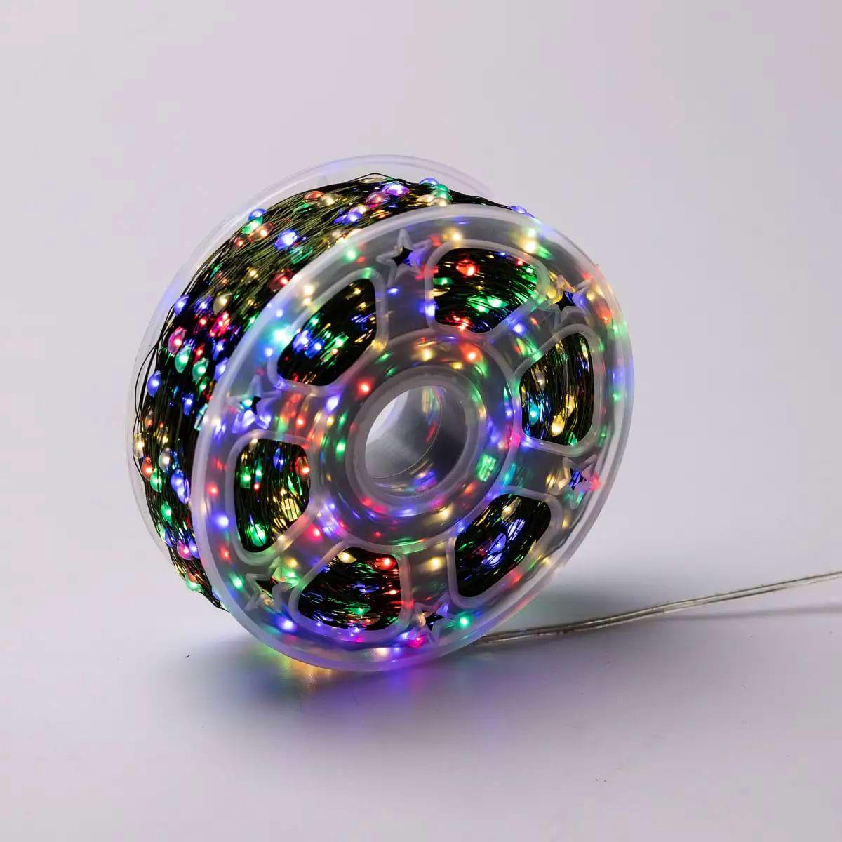 Гирлянда-роса Капля на пульте на 2000 LED светодиодов зеленый провод 200 м Разноцветный (5291) - фото 12