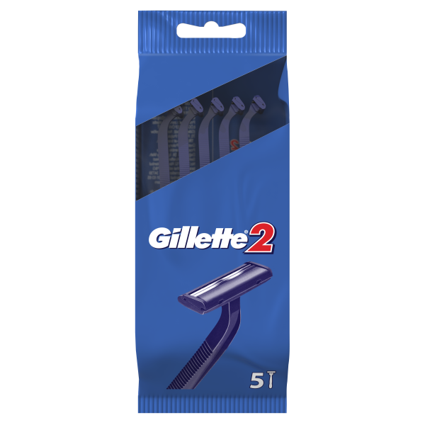 Одноразові станки для гоління чоловічі Gillette 2 5 шт. - фото 1