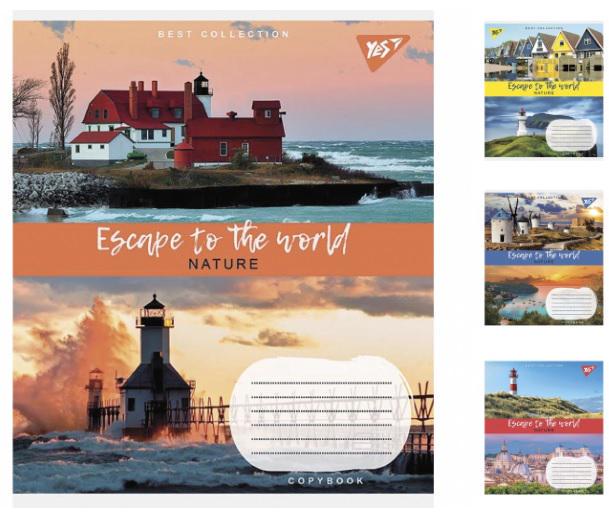 Зошити учнівські у лінійку YES Escape to the world 96 арк. 5 шт. в уп. (MTT-183107)
