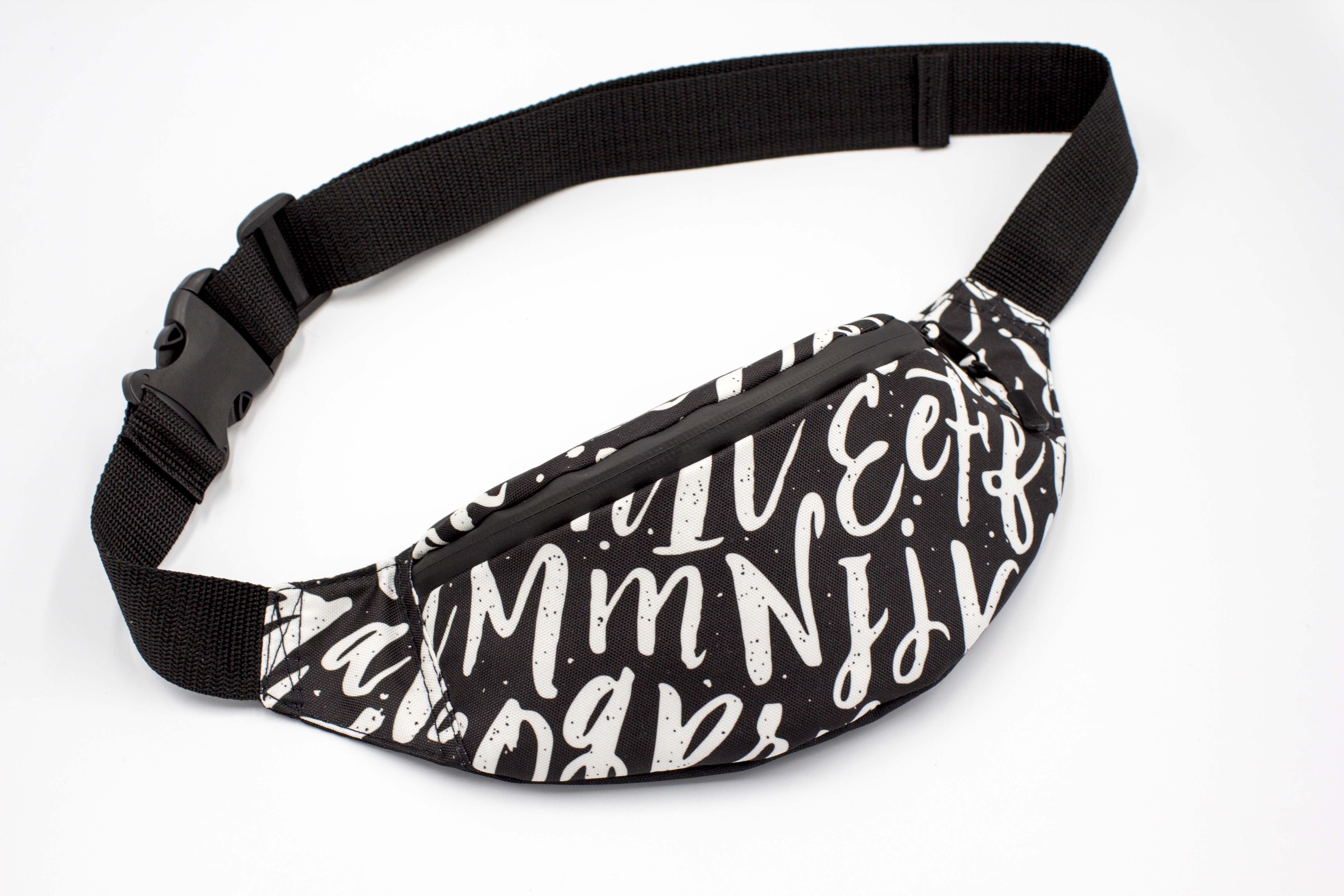 Сумка бананка Букви Чорний (24415604) - фото 1 Сумка бананка Букви Чорний (24415604) - фото 1