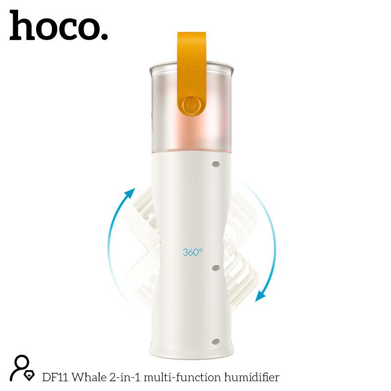 Вентилятор Hoco DF11 із зволоженням повітря з таймером 4000 mAh Молочно-білий (27676430) - фото 3