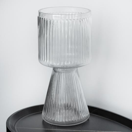 Ваза стеклянная Elisey Прозрачная симметрия 31 см (9099-014)