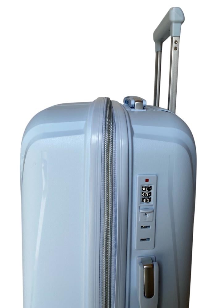 Чемодан средний Madisson Snowball 51103 полипропилен M Голубой - фото 3