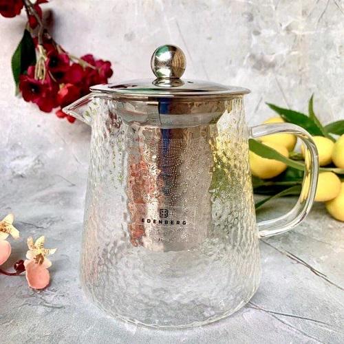 Заварювальний чайник Edenberg EB-19061 із карбованого термостійкого скла до 500° 450 мл (EB-19061) - фото 3 Заварювальний чайник Edenberg EB-19061 із карбованого термостійкого скла до 500° 450 мл (EB-19061) - фото 3