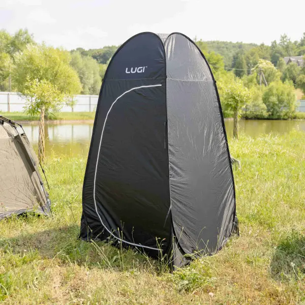 Намет душ-туалет автоматичний з Pop-Up для кемпінгу та подорожей зі сталевим каркасом 120х120х190 см Чорний (147-107-LU-015DB) - фото 2 Намет душ-туалет автоматичний з Pop-Up для кемпінгу та подорожей зі сталевим каркасом 120х120х190 см Чорний (147-107-LU-015DB) - фото 2