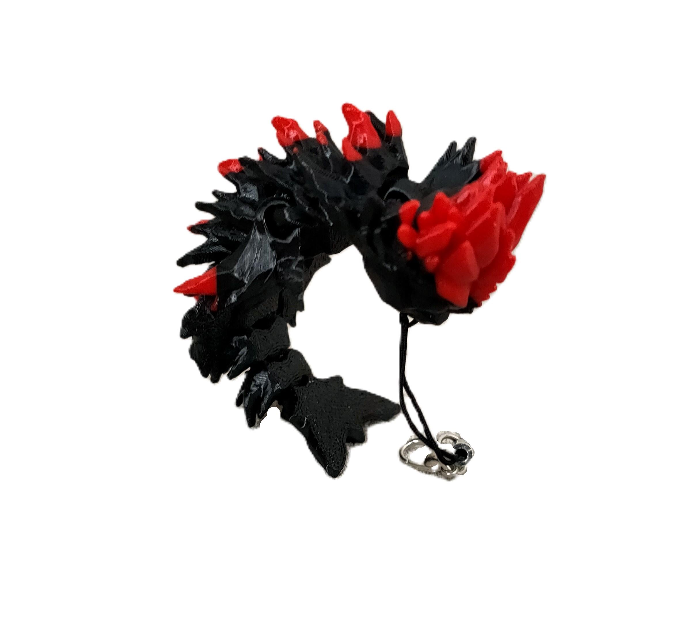 Брелок подвижный Дракон 50х100х22 мм Черный (DRA-13G-CHO)