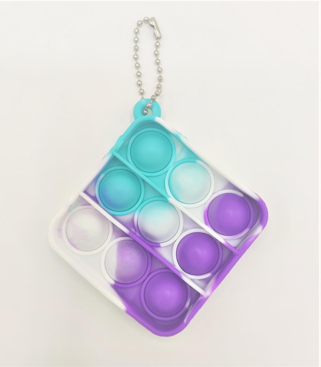 Игрушка-антистресс Pop-it QL065434 брелок квадрат Разноцветный