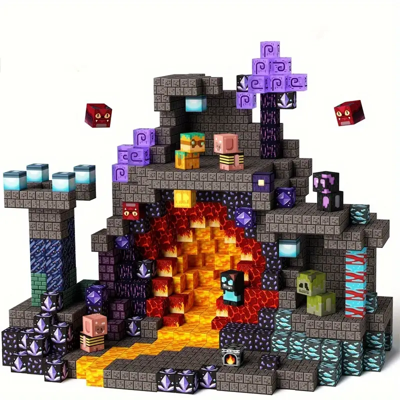 Конструктор магнітний Minecraft Підземелля та лава на магнітах 100 шт. (2740014792) Конструктор магнітний Minecraft Підземелля та лава на магнітах 100 шт. (2740014792)