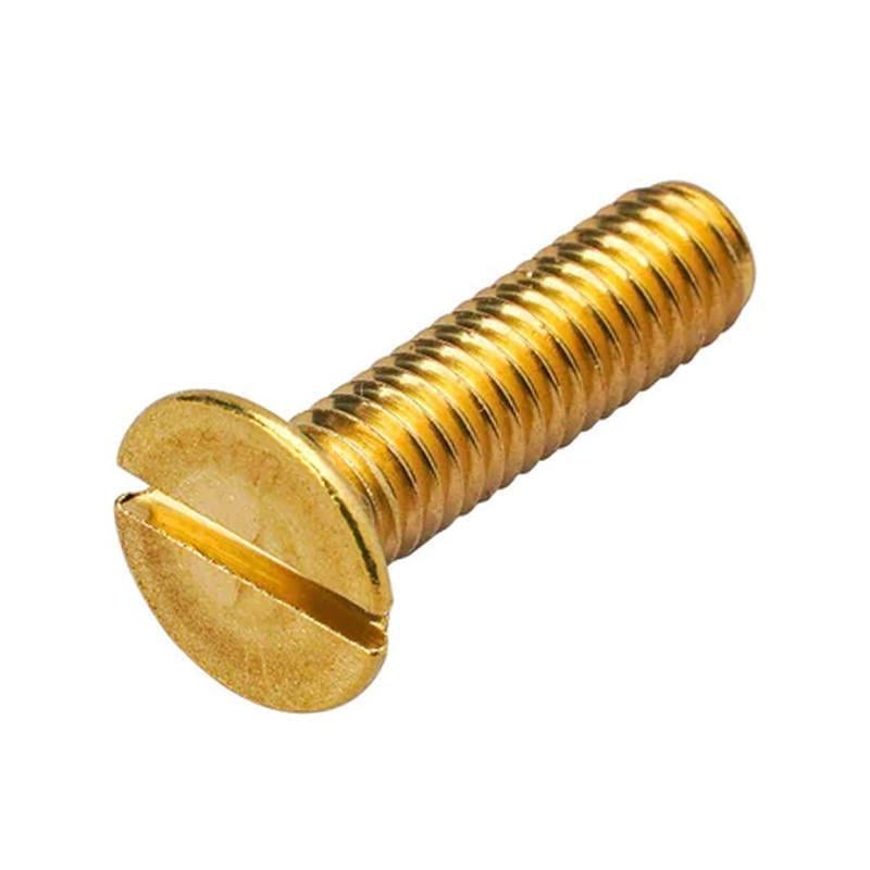 Винт Metalvis М8х30 DIN963 латунь полная резьба шаг 1,25 потайная SL12 5 шт. (5M12000005M18030L1)