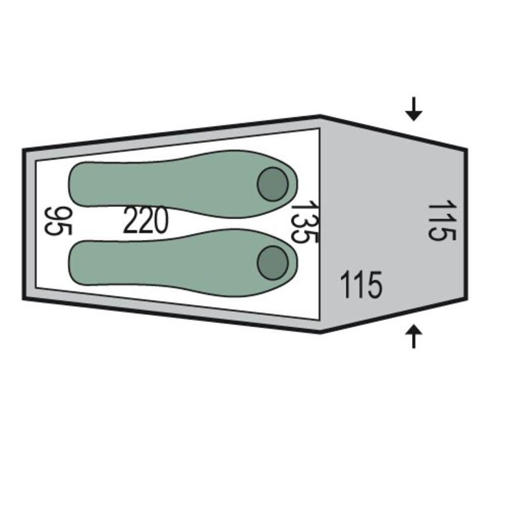 Палатка Pinguin Summit 2 2-местная Dural Green (PNG 116.2) - фото 2