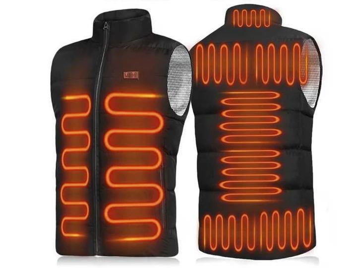 Жилетка-безрукавка чоловіча тепла з підігрівом від повербанка 3 режими 2XL Чорний - фото 6