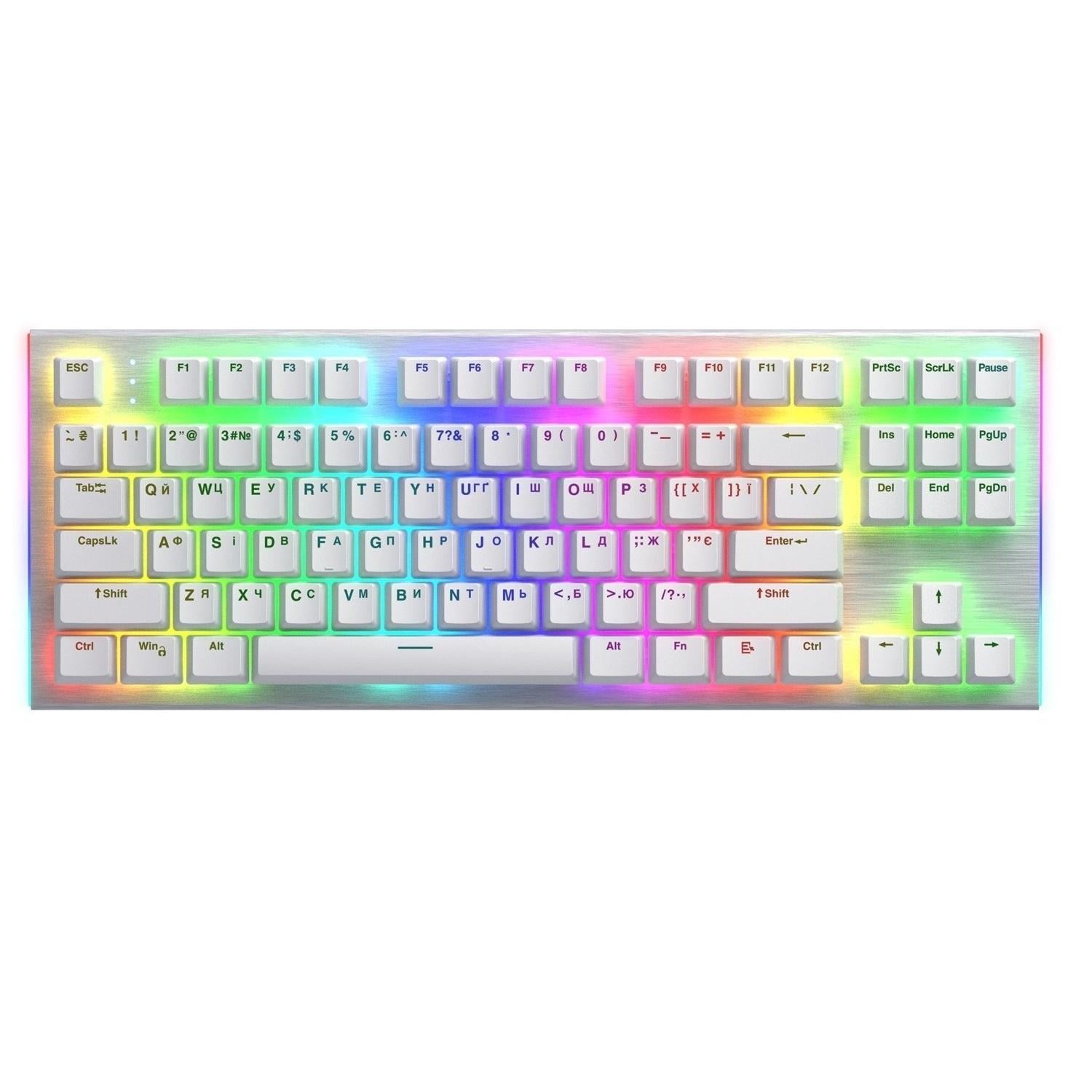 Клавиатура механическая игровая Hator Gravity X TKL 87 клавиш USB Orange Switch White (HTK551UA)