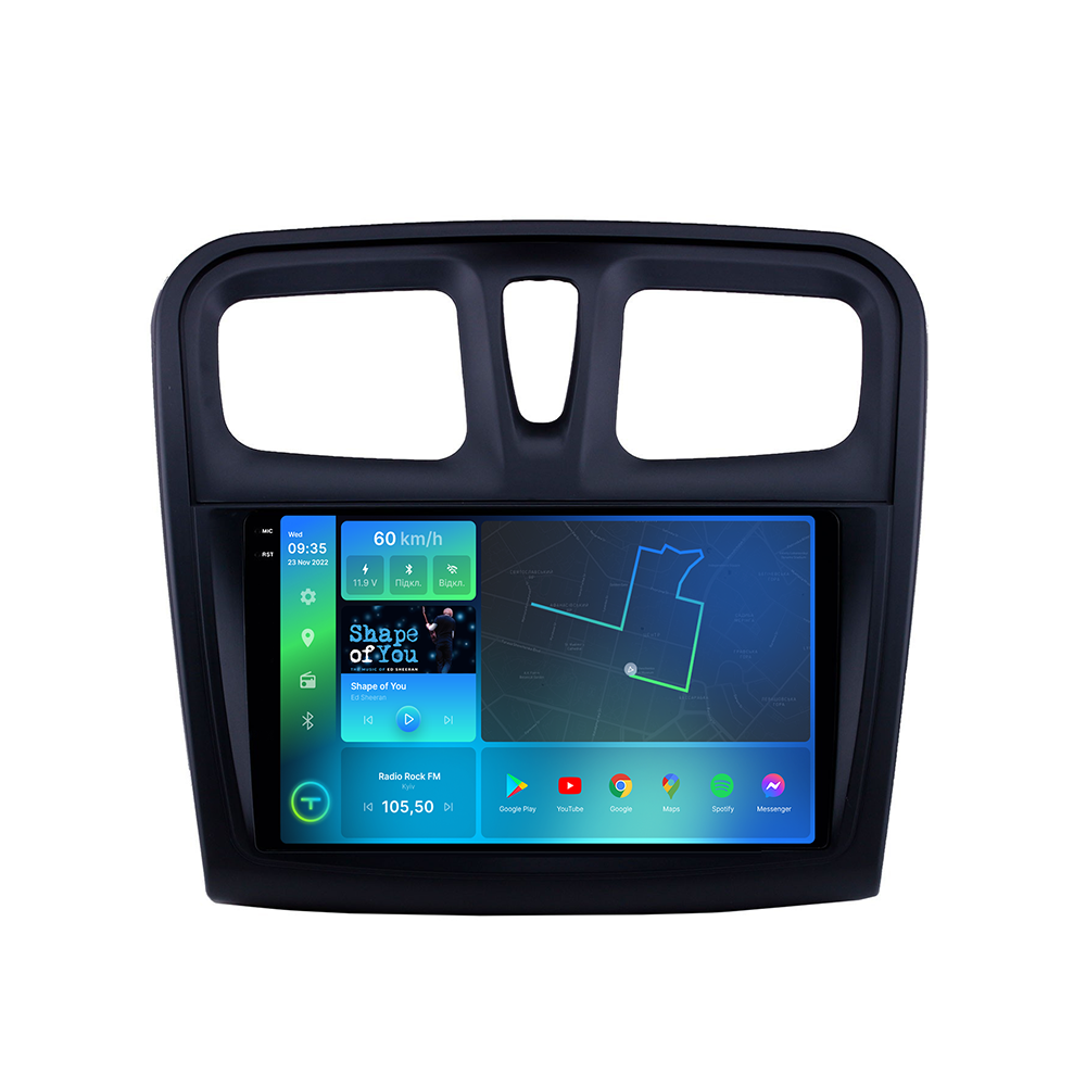 Автомагнитола штатная Torssen 2K F9432 для Renault Sandero/Logan 2014-2019 г. 4G/Carplay/DSP 4/32 GB 9" (202303432)