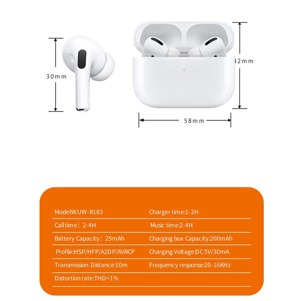 Наушники беспроводные Wuw R183 TWS Белый (202-00171) - фото 2