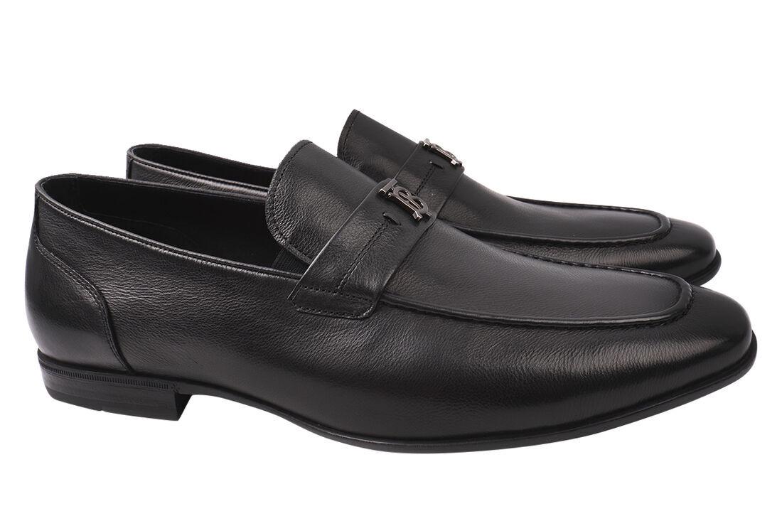 Лоферы мужские Cosottinni из натуральной кожи р. 43 Черный (276-20DT)