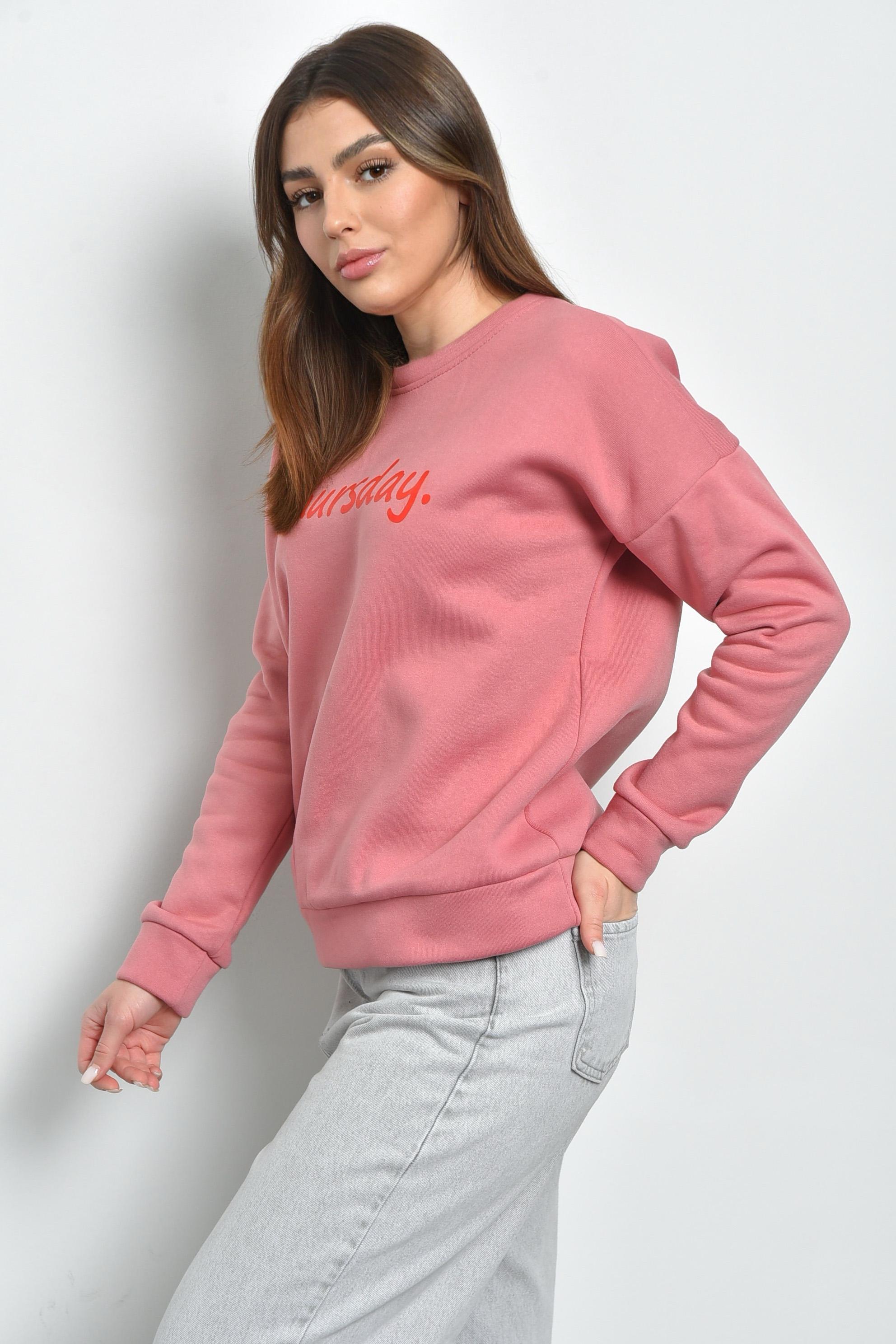 Батник женский на флисе S-L Темно-розовый (168722) - фото 2 Батник женский на флисе S-L Темно-розовый (168722) - фото 2