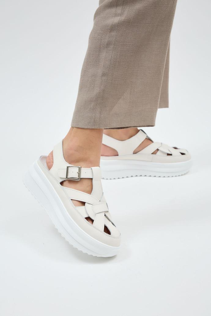 Сандалии женские LONZA на платформе р. 42 Бежевый (198409) - фото 3 Сандалии женские LONZA на платформе р. 42 Бежевый (198409) - фото 3