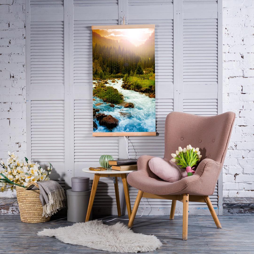 Инфракрасный обогреватель настенный Горная река 100х57 см (1407) - фото 3