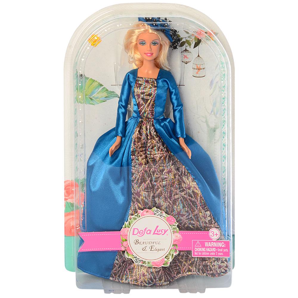 Кукла Defa в пышном синем платье 29 см (8407)