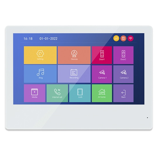 Видеодомофон сенсорный MT-TUYA 95111H Wi-Fi 10" 25 cм White (8725234)