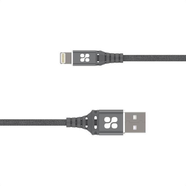 Кабель Promate NerveLink-i2 USB/Lightning MFI 2.4А 2 м Grey