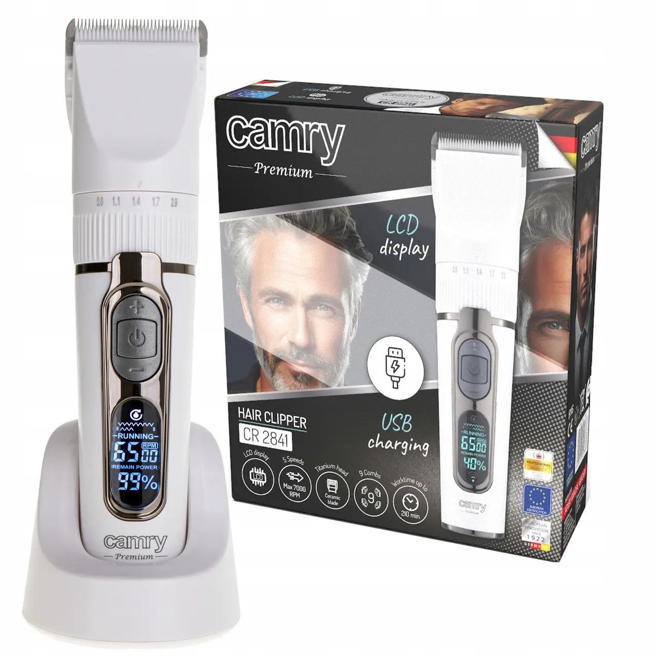 Машинка для стрижки волос аккумуляторная с дисплеем Camry CR 2841 (iz15955) - фото 2 Машинка для стрижки волос аккумуляторная с дисплеем Camry CR 2841 (iz15955) - фото 2