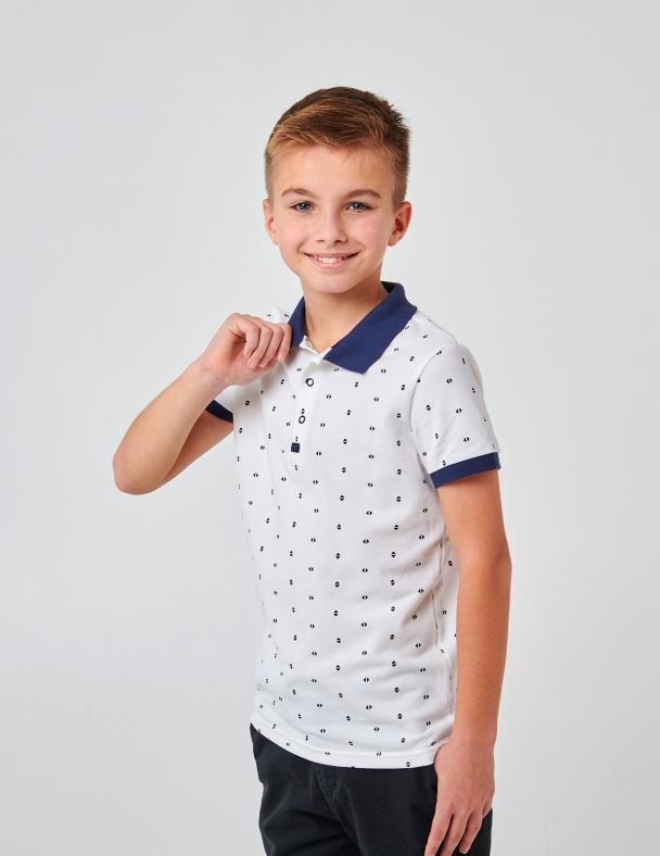 Футболка-поло для мальчика Smil Лакоста рисунок на белом 116 см (114112) - фото 2 Футболка-поло для мальчика Smil Лакоста рисунок на белом 116 см (114112) - фото 2