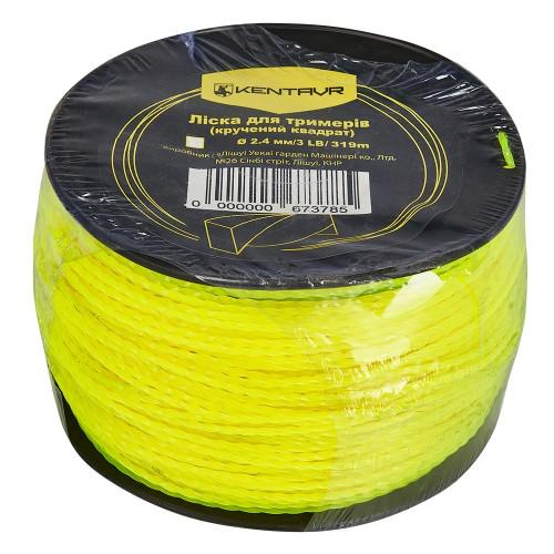 Леска для триммеров в бухте Кентавр крученный квадрат 2,4 мм 3LB 319 м (11925770)