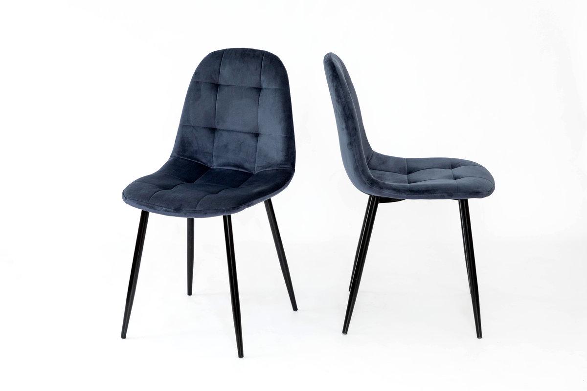 Стул кухонный Микс Мебель Квест Черный/Велюр/Темно-синий - фото 6 Стул кухонный Микс Мебель Квест Черный/Велюр/Темно-синий - фото 6