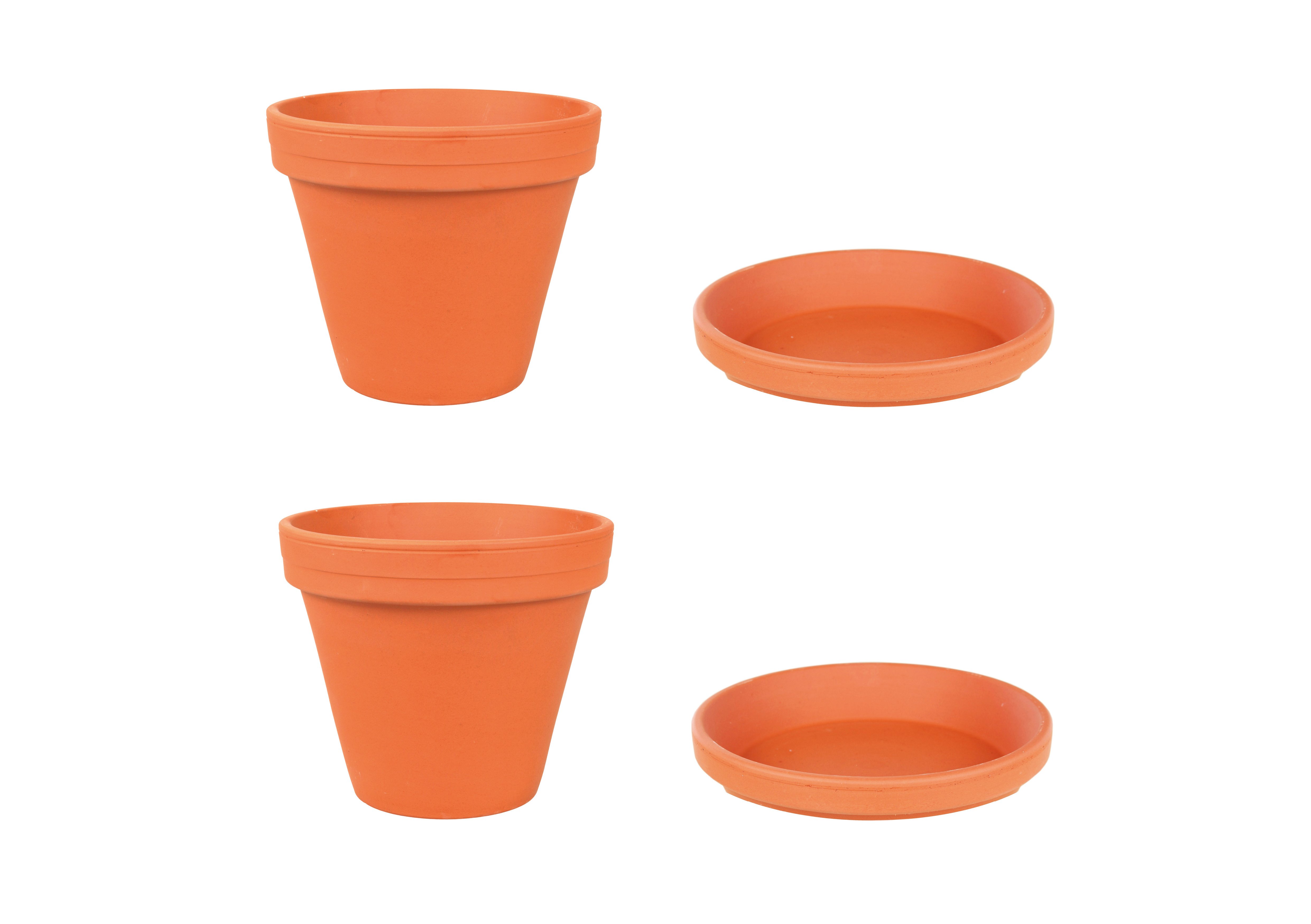 Горщики з піддонами Spang класичний 2+2 14х16 см 1,4 л Котто (000006489)