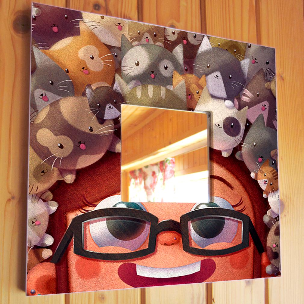 Дзеркало в дитячу кімнату Анімація 260х260 мм (M03600)