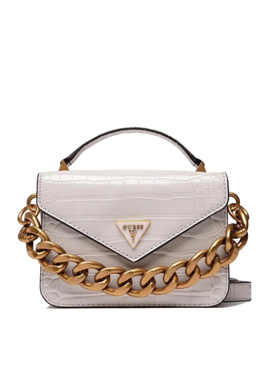 Сумка кросс боди женская из эко кожи Guess RETOUR MINI TOP HANDLE FLAP WHI-WHITE HWCG8664780-WHI Белый