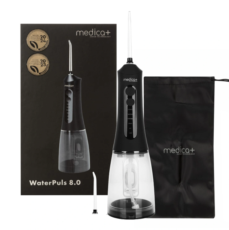 Ирригатор MEDICA+ WaterPuls 8.0 Black аккумуляторный IPX7 Черный (33145093) Ирригатор MEDICA+ WaterPuls 8.0 Black аккумуляторный IPX7 Черный (33145093)