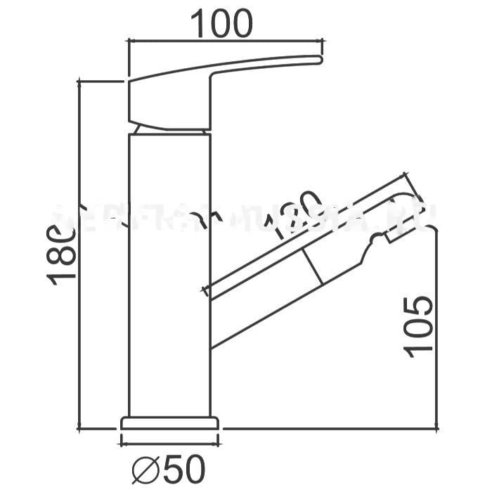 Смеситель для умывальника Lamber 14835-18 с выдвижной лейкой - фото 2 Смеситель для умывальника Lamber 14835-18 с выдвижной лейкой - фото 2