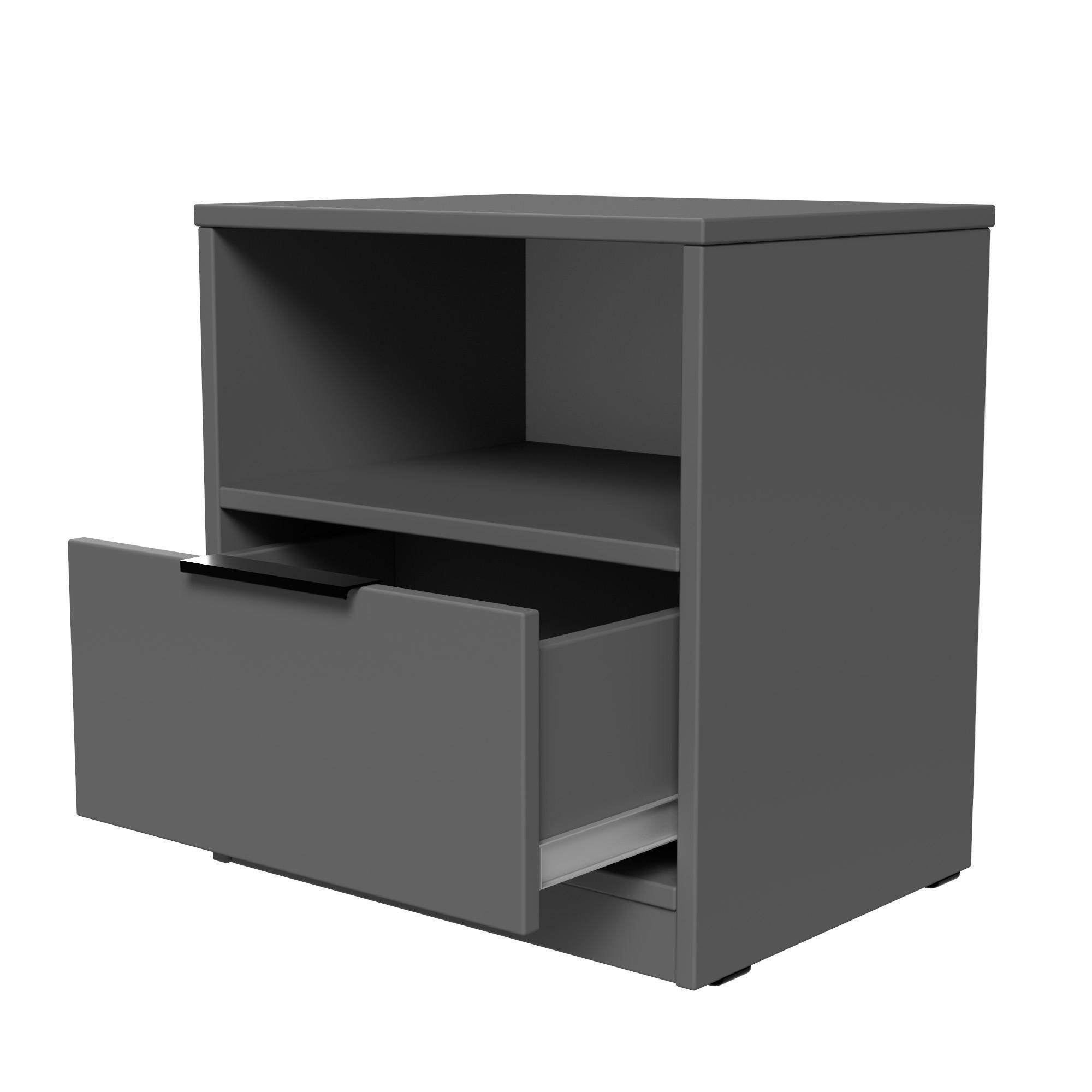 Тумба прикроватная ТП4 SENAM 490х450х350 мм ДСП Серый Графит - фото 4