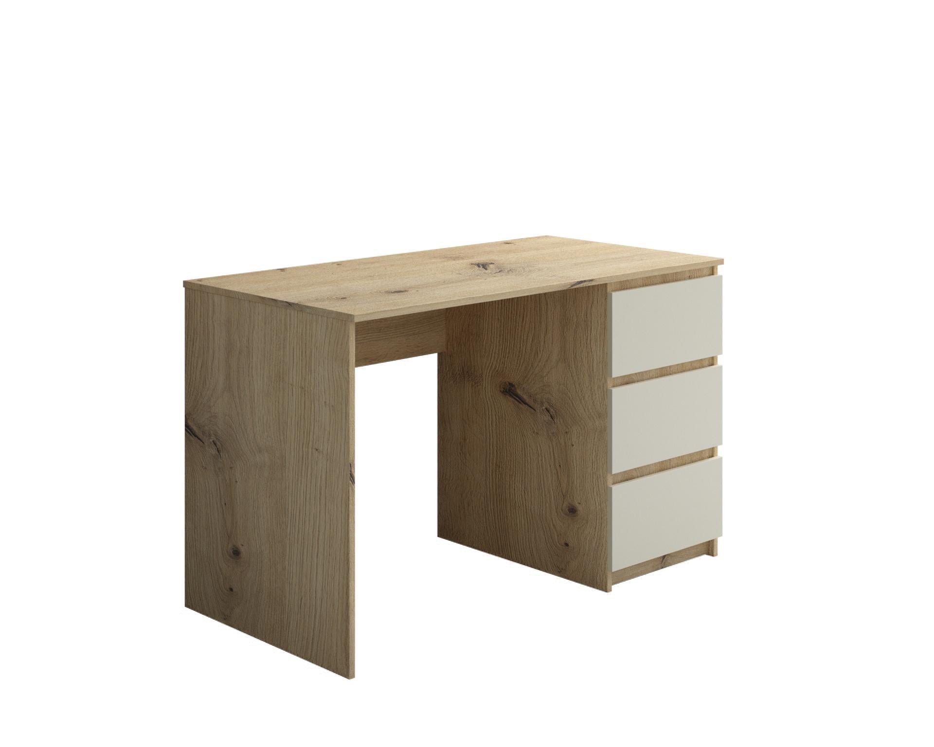 Письменный стол Kade-1 3 ящика 100х55х75 см Дуб Артизан/Белый (Kade110055DABF)