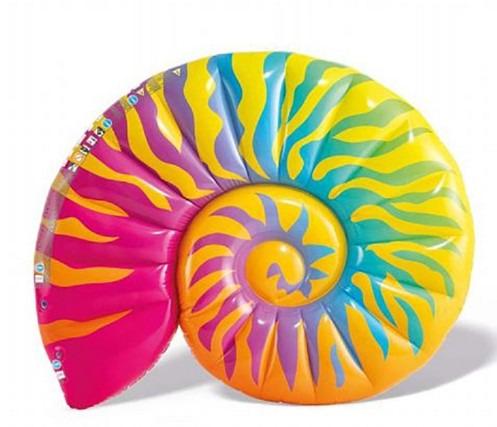 Надувний матрац Inteх 58791 Райдужна черепашка 157х127х25 см