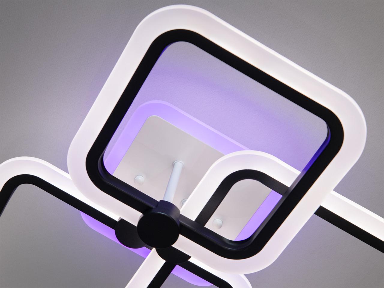 Люстра LED Diasha A8208-3BK-LS 65 W пульт/димер Чорний (2766105488) - фото 5