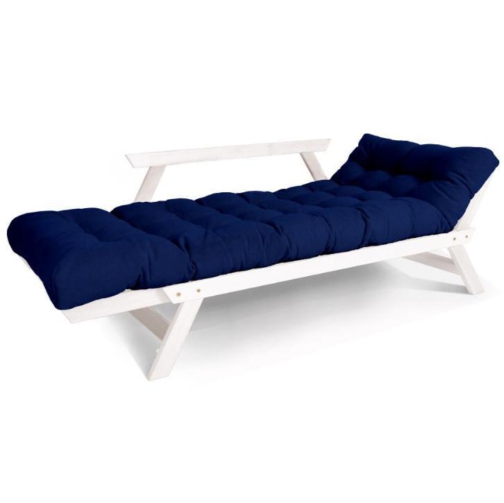Диван-футон раскладной Woodman Allegro из массива дерева Белый/Синий - фото 2