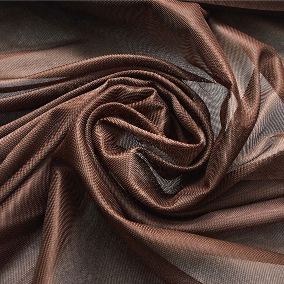 Тюль сетка IDEIA Диско V-407 3,0 м однотонный Шоколад (2200004079288)