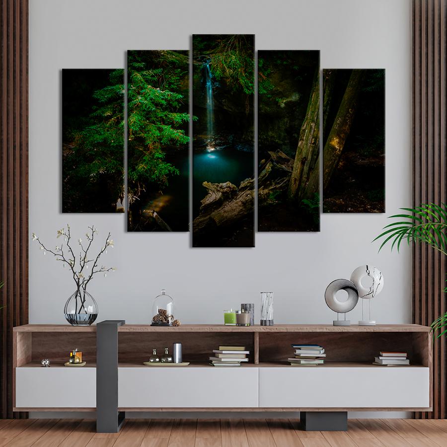 Картина природа Сияющая вода в водопаде 112x68 см (A1167-5)