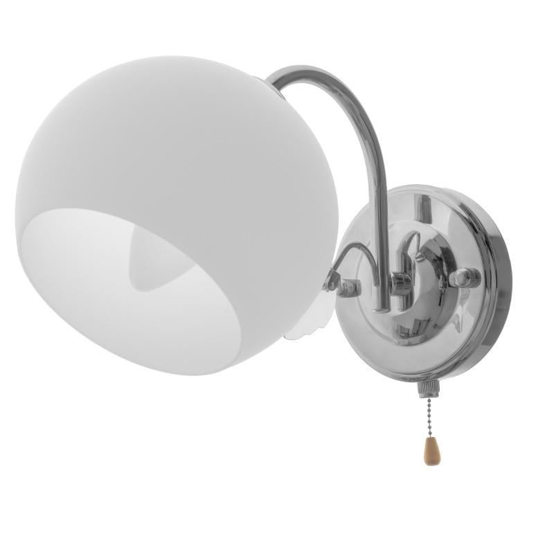 Бра настенный накладной шар Brille LK-592W/1 E27 CH 26-936