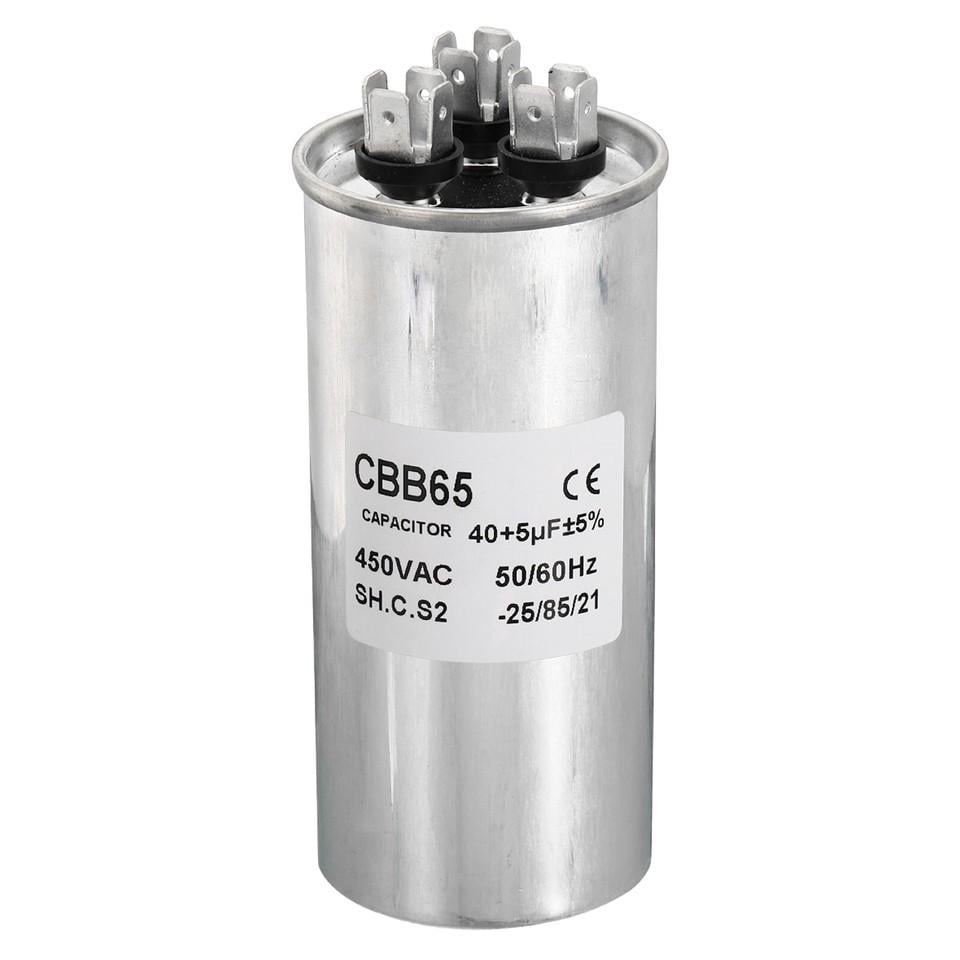 Конденсатор 40+5mfd алюмінієвий корпус з 3 клемами AC 450V (32132094)