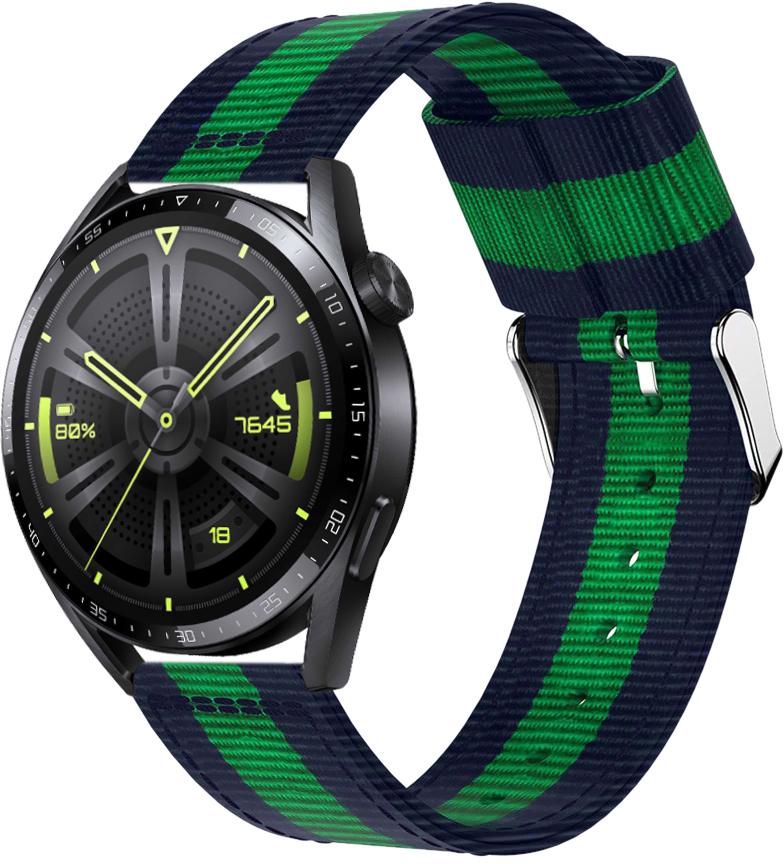 Ремешок тканевый Canvas для Huawei Watch GT3 46 мм Blue/Green (26137)