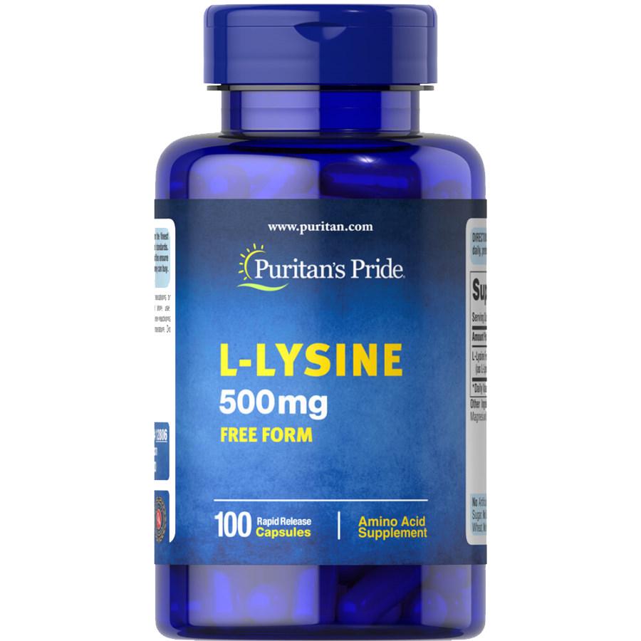 Аминокислота Puritan's Pride L-Lysine 500 мг 100 капс. (8029)