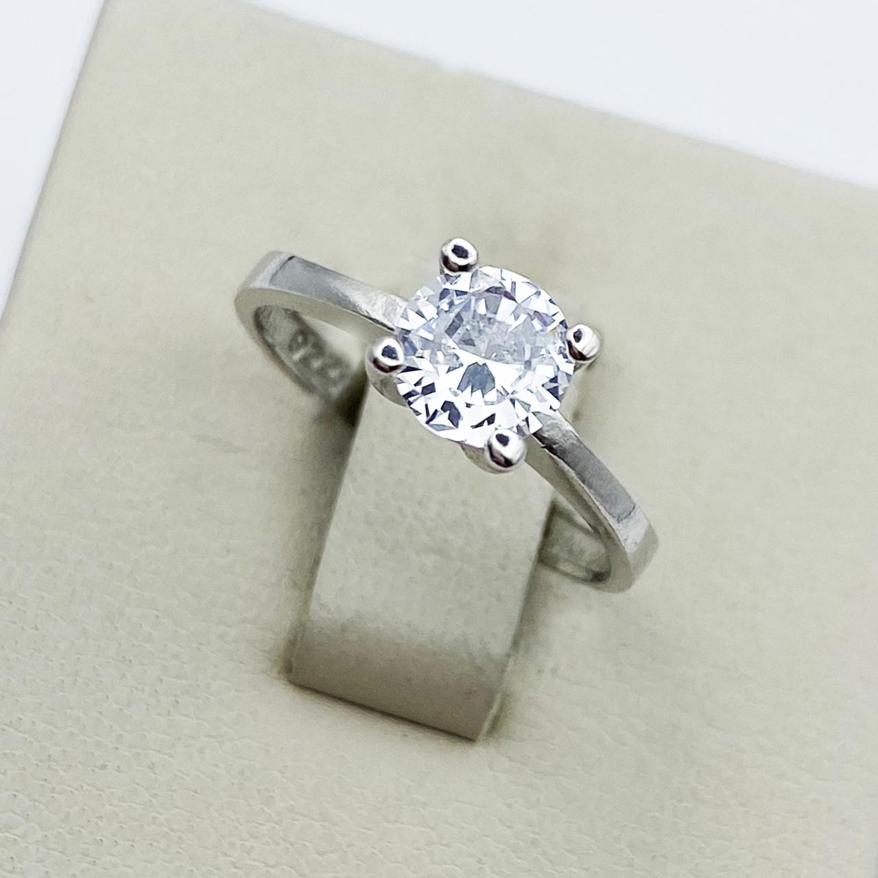 Кольцо серебряное с кубическим цирконием р. 16,5 1,54 г (1912718124)