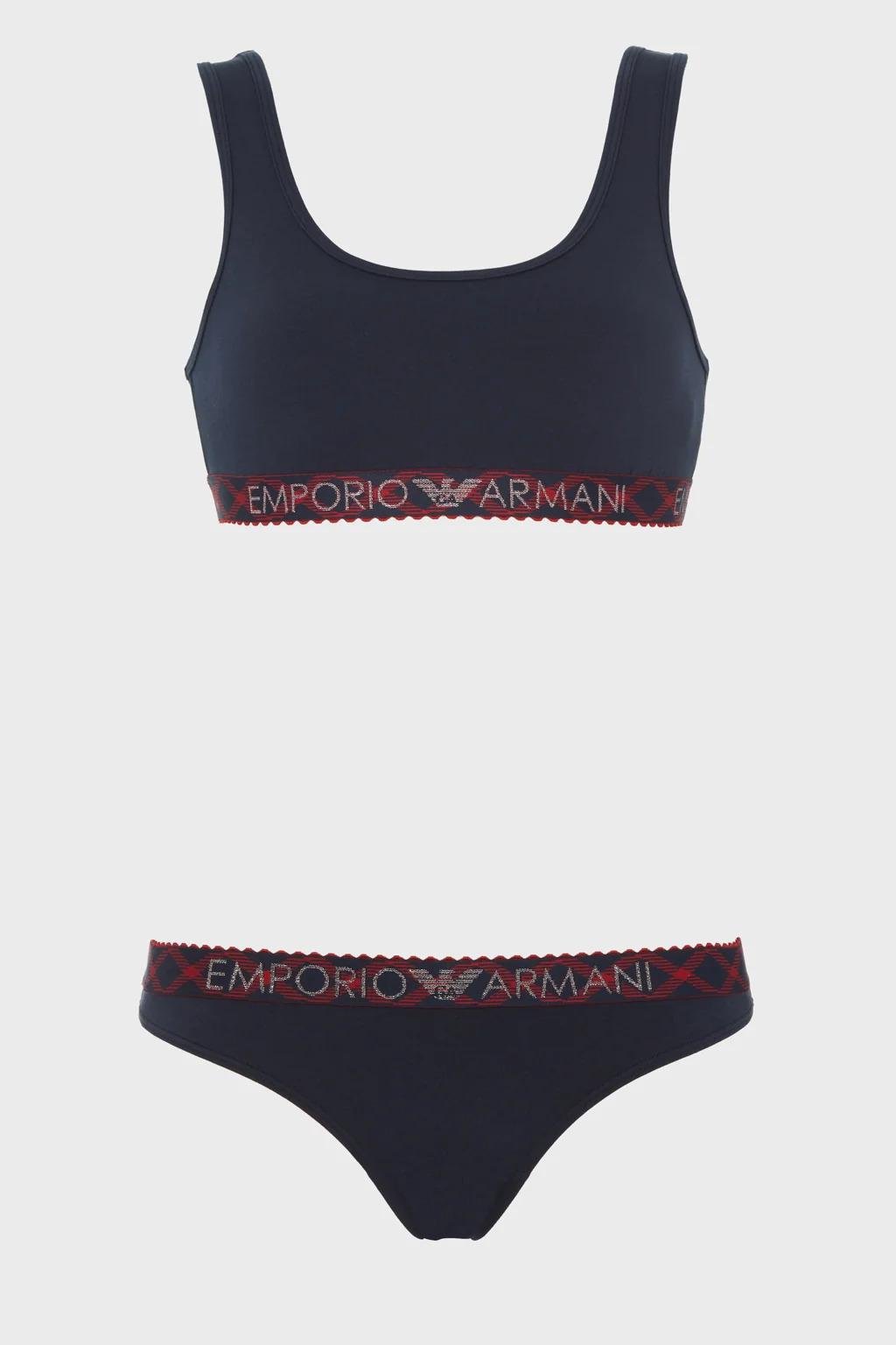 Комплект білизни жіночої Emporio Armani S Темно-синій (3F225-164758mar)
