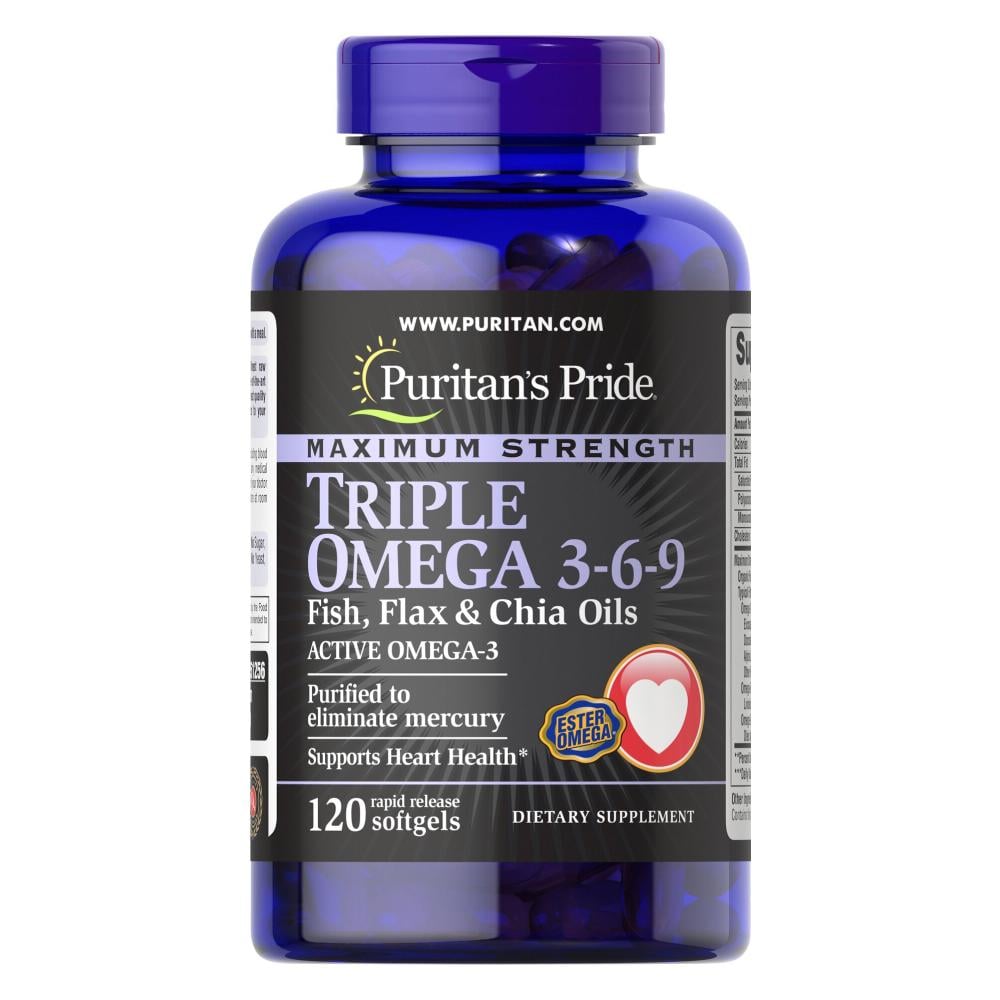 Добавка Maximum Strenght Triple Omega 3-6-9 Fish Flax and chia Oils 120 soft (100-59-2111594-20)