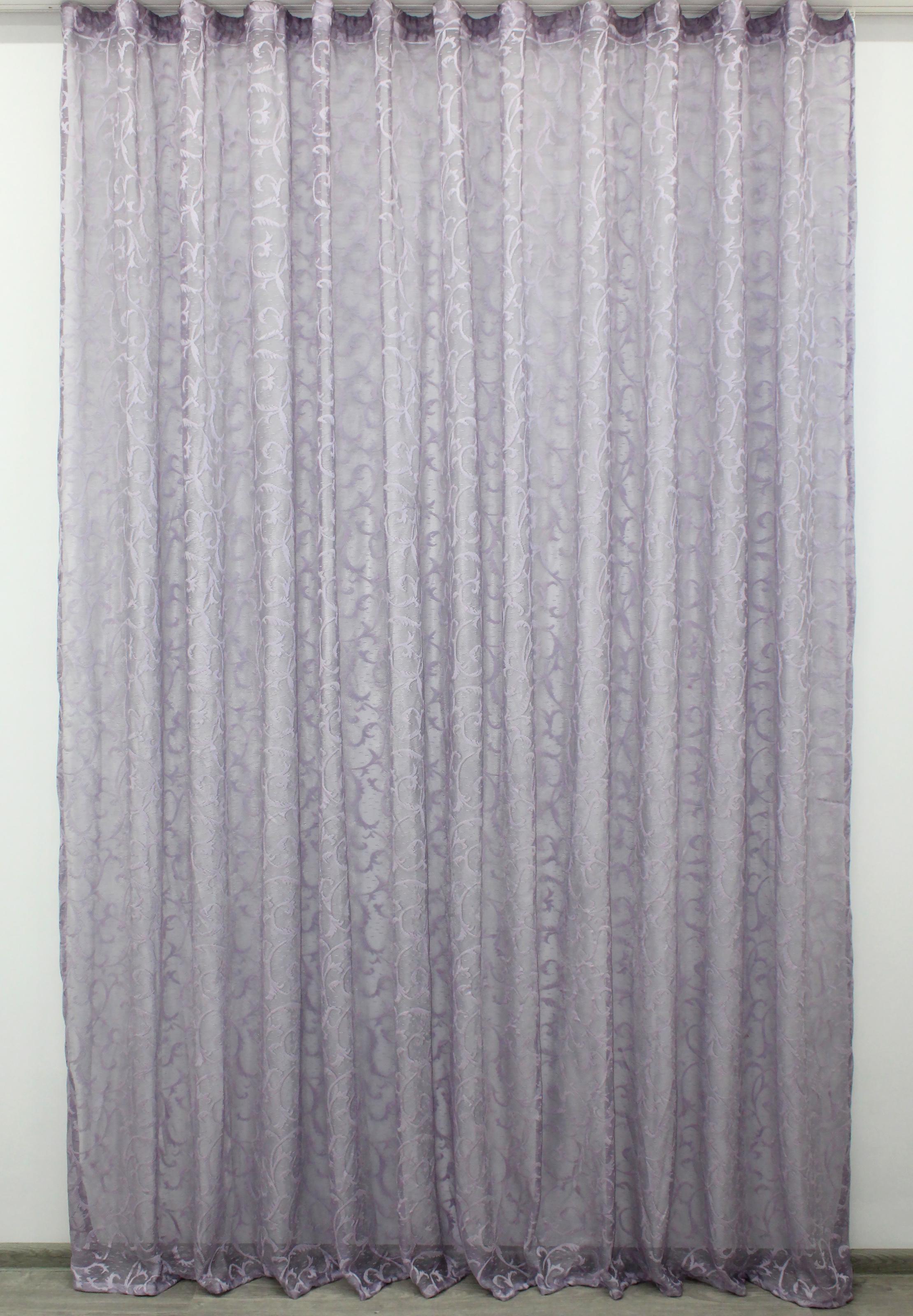 Тюль VR-Textil 1089т жаккард 300х270 см Лавандовый (40-870)