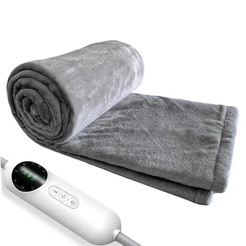 Одеяло массажное Sharper Image LY-19 с подогревом и успокаивающим эффектом Gray
